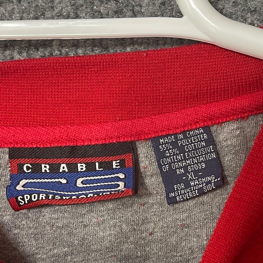 Ohio State Buckeyes Sweatshirt Red Grey Embroidered OSU Logo Mens XL - Picture 3 of 6